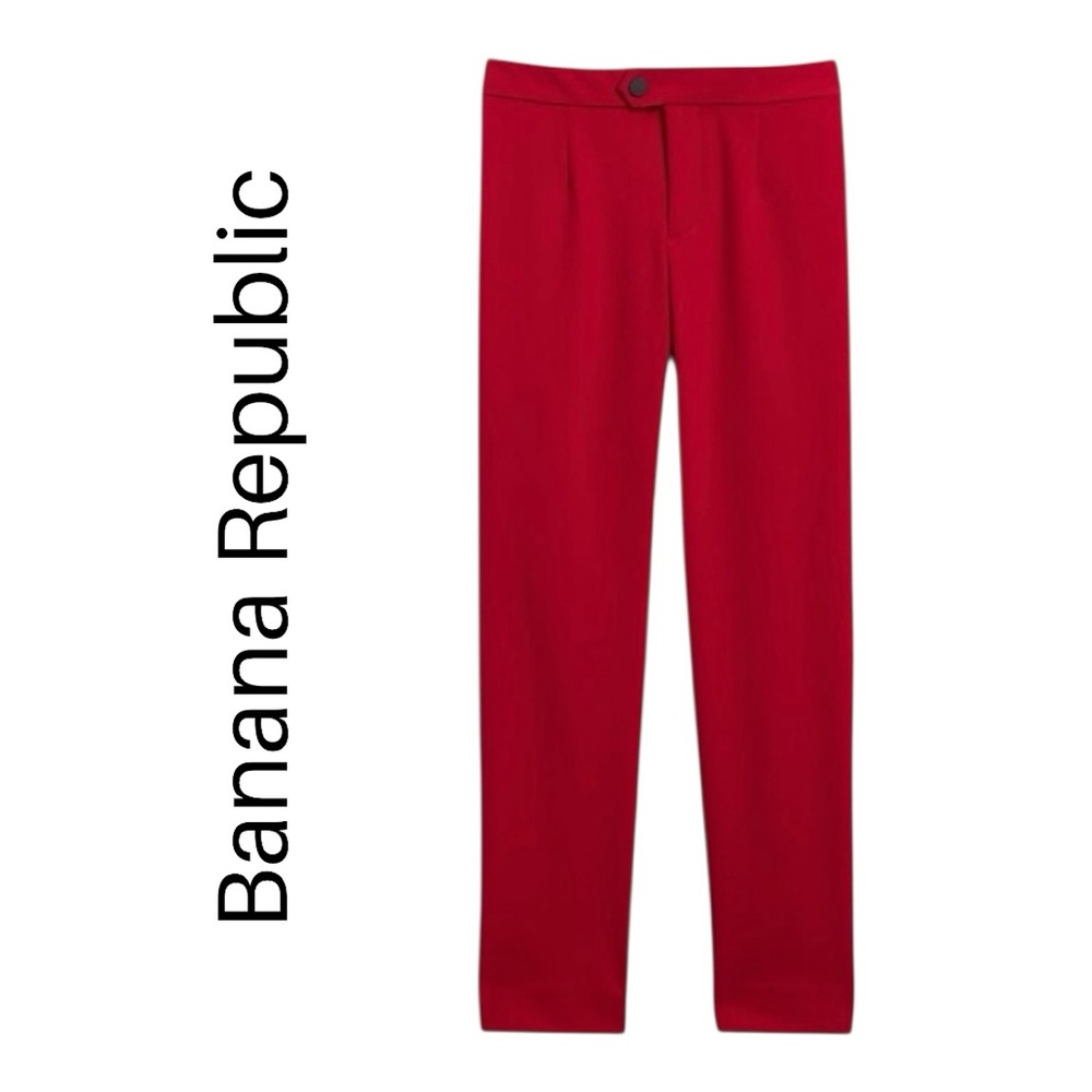 New! Banana Republic Slim Sculptweave Red Pant | 14L